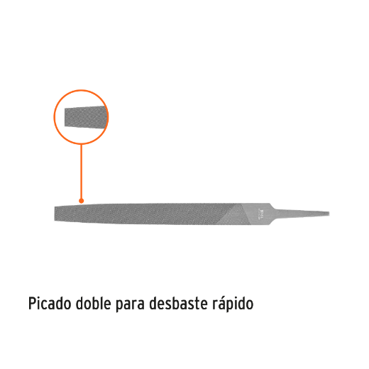 Lima plana, muza, 8"
