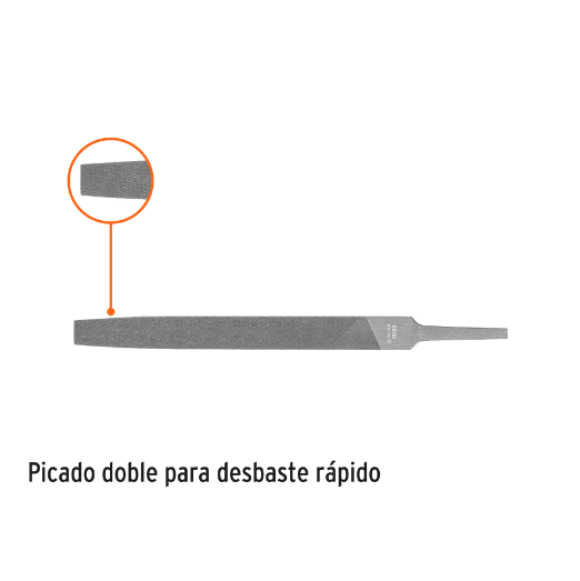Lima plana, muza, 6"