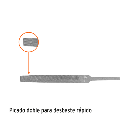 Lima plana, muza, 4"