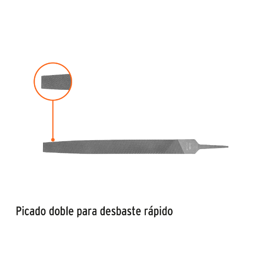 Lima plana, muza, 14"