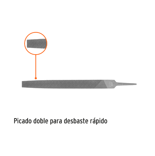Lima plana, muza, 10"