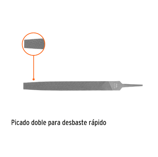 Lima plana, bastarda, 10"