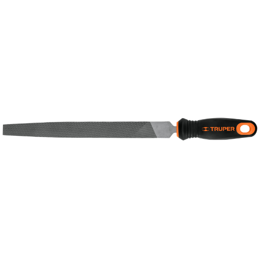 Lima plana bastarda 10" con mango doble inyección