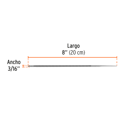 Lima para motosierra, 3/16", profesional