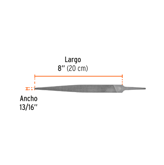 Lima para cerrajero, fina, 8"