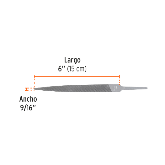 Lima para cerrajero, fina, 6"