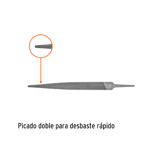 Lima para cerrajero, bastarda, 8"