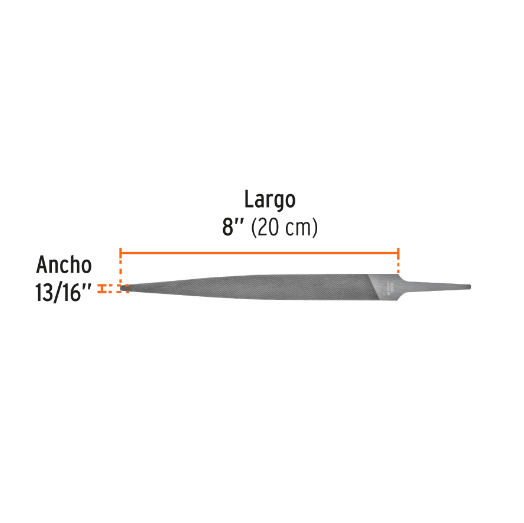 Lima para cerrajero, bastarda, 8"