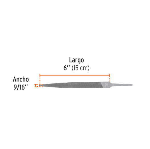 Lima para cerrajero, bastarda, 6"