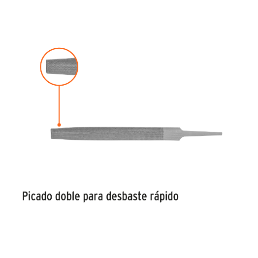 Lima media caña, muzas, 6"