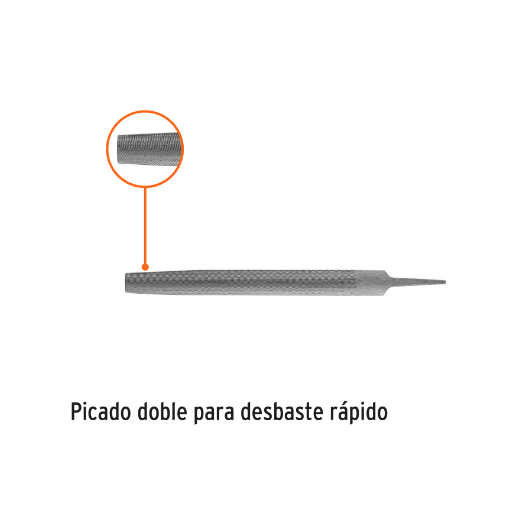 Lima media caña, bastarda, 10"