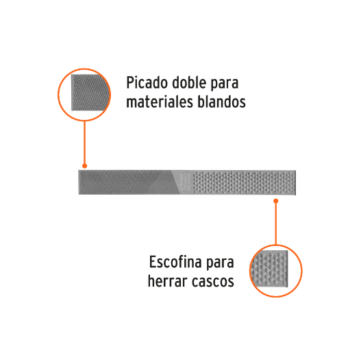 Lima escofina para herrar, 12"