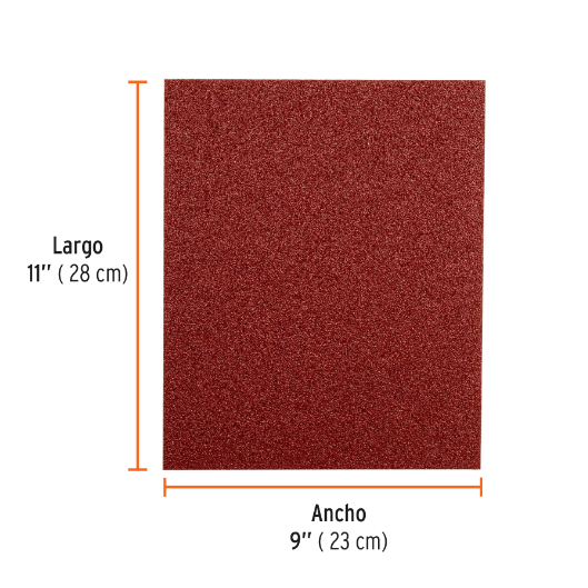 Lija de esmeril roja, grano 50