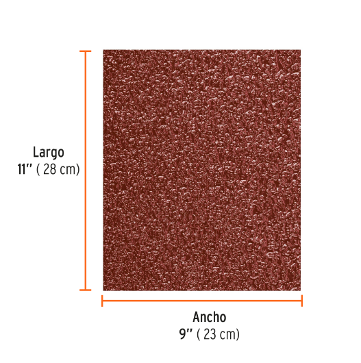 Lija de esmeril roja, grano 36