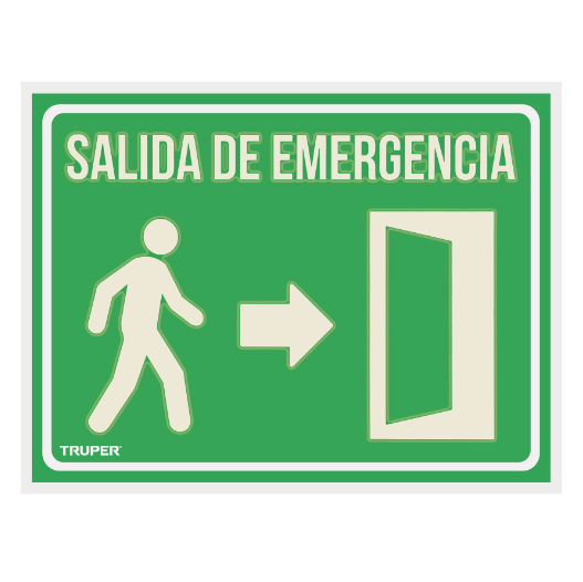 Letrero de señalización "SALIDA DE EMERGENCIA", 21 x 28 cm