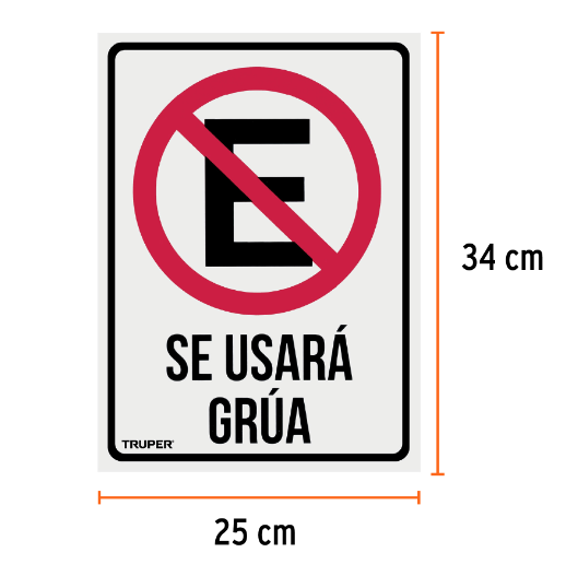 Letrero de señalización "NO ESTACIONARSE", 25 x 34 cm