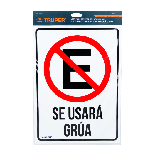 Letrero de señalización "NO ESTACIONARSE", 25 x 34 cm