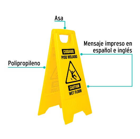 Letrero de piso resbaloso, 60 cm