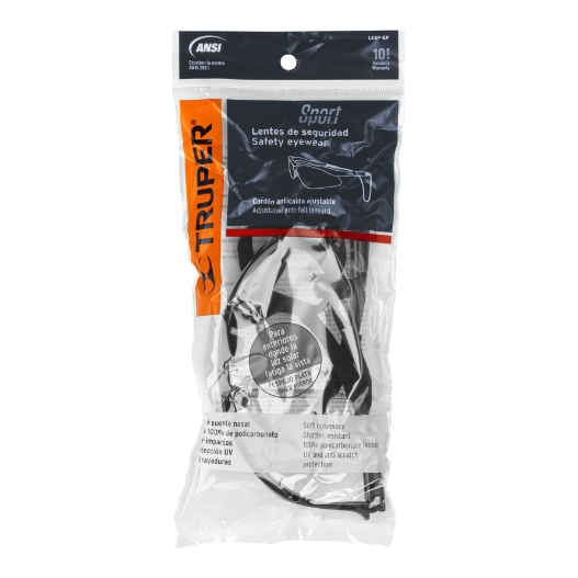 Lentes mica espejo plata antiempaño con sujeta lentes, Sport