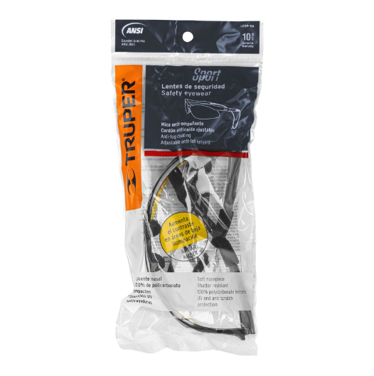Lentes mica ambar antiempaño con sujeta lentes, Sport
