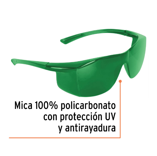 Lentes de seguridad, mica verde, Ultralite