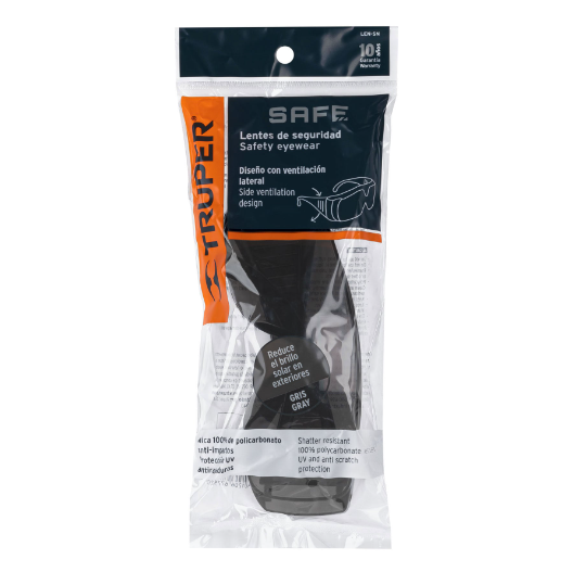 Lentes de seguridad, mica gris, Safe