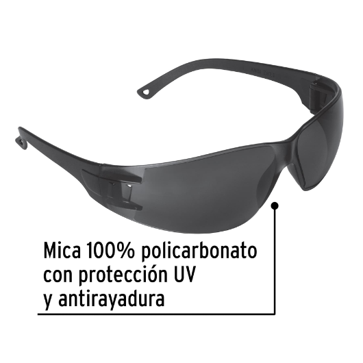 Lentes de seguridad, mica gris, Pretul, Lite