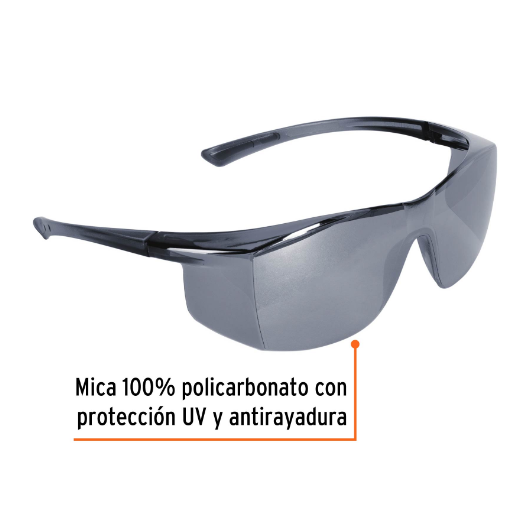 Lentes de seguridad, mica espejo plata, Ultralite