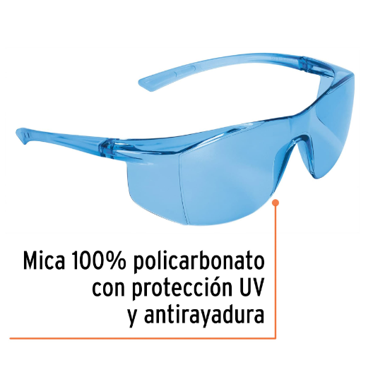 Lentes de seguridad, mica azul, Ultralite