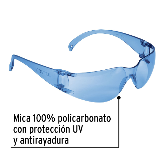Lentes de seguridad, color azul, Pretul
