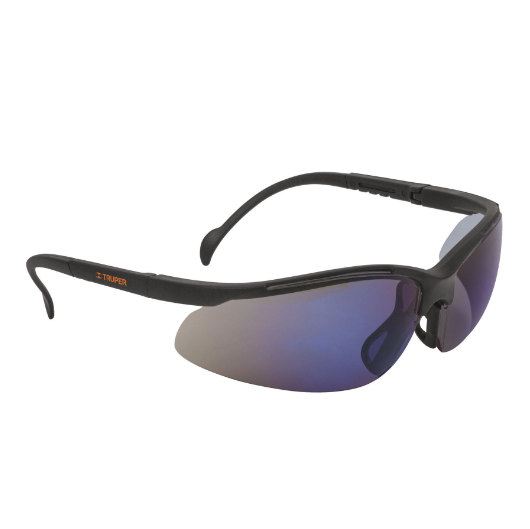 Lentes de seguridad ligeros con marco, espejo azul, Vision