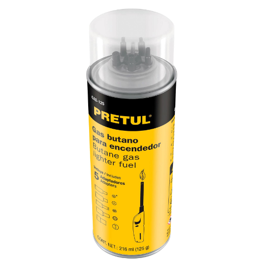 Lata de gas butano para encendedor, 125 ml