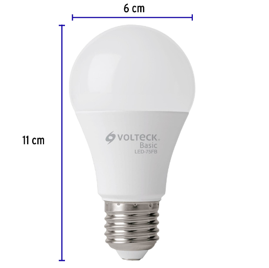 Lámpara LED,A19,10W,luz de día,Volteck Basic, 4 pzas en caja