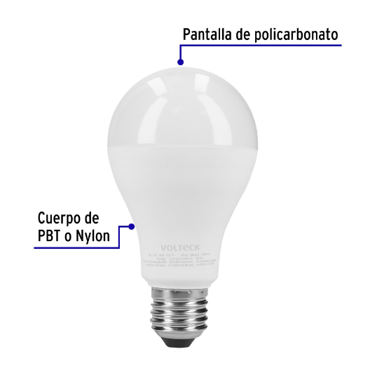 Lámpara LED tipo bulbo, A19, 18 W, luz de día, 4 pzas caja