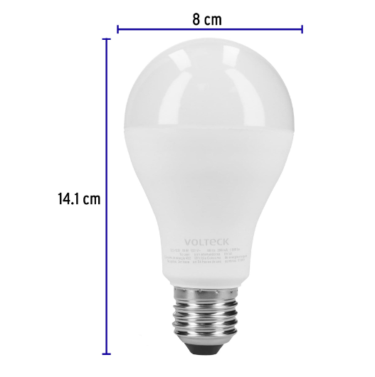 Lámpara LED tipo bulbo, A19, 18 W, luz de día, 4 pzas caja
