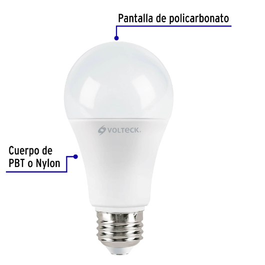Lámpara LED tipo bulbo, A19, 14 W, luz de día, 4 pzas caja