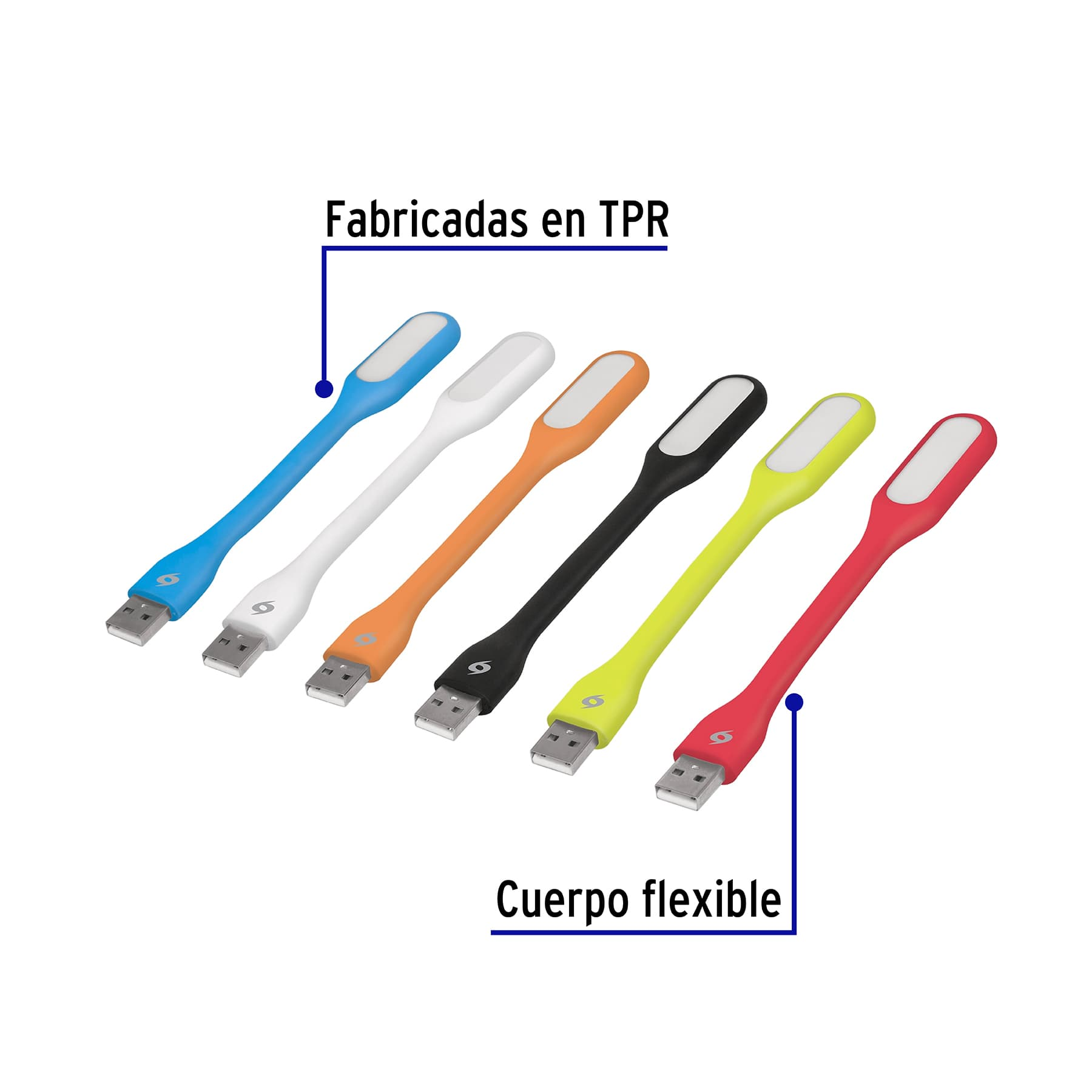 Lámpara LED 1W, USB, Flexible