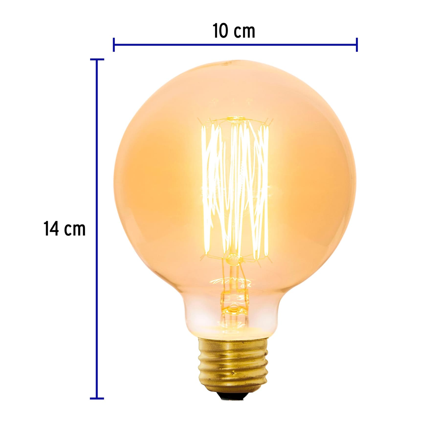 Lámpara incandescente vintage, 40W, globo