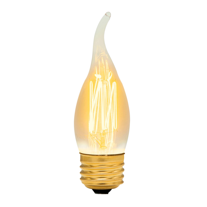 Lámpara incandescente vintage, 40W, flama