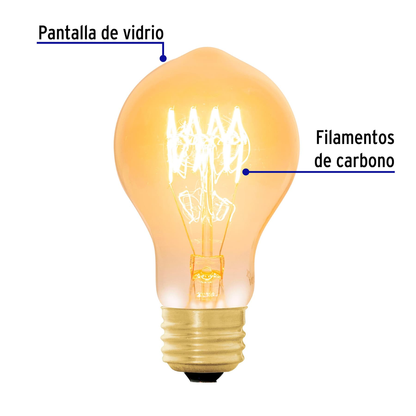 Lámpara incandescente vintage, 40W, bombilla