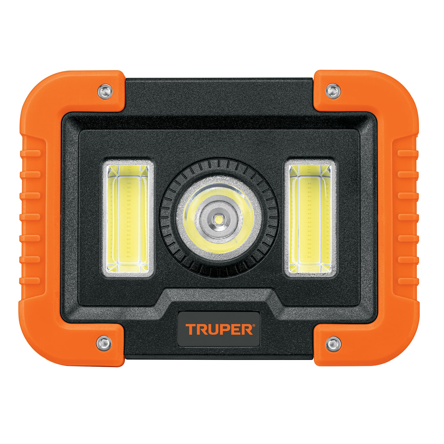 Lámpara de trabajo recargable de LEDs laterales y central