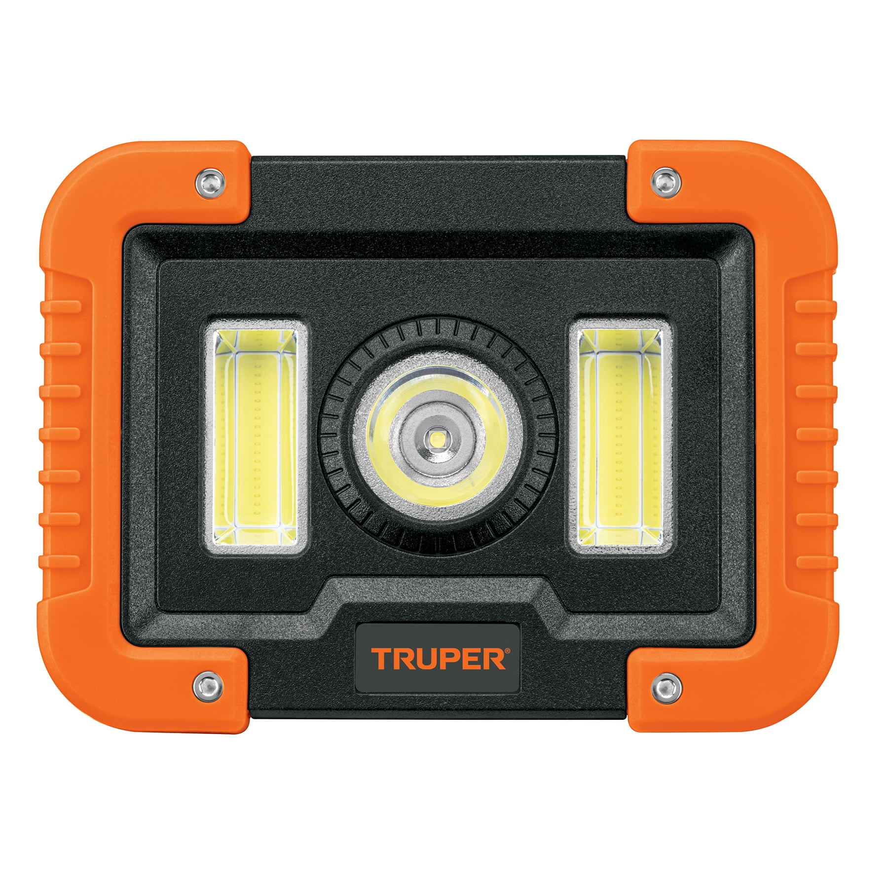 Lámpara de trabajo recargable de LEDs laterales y central