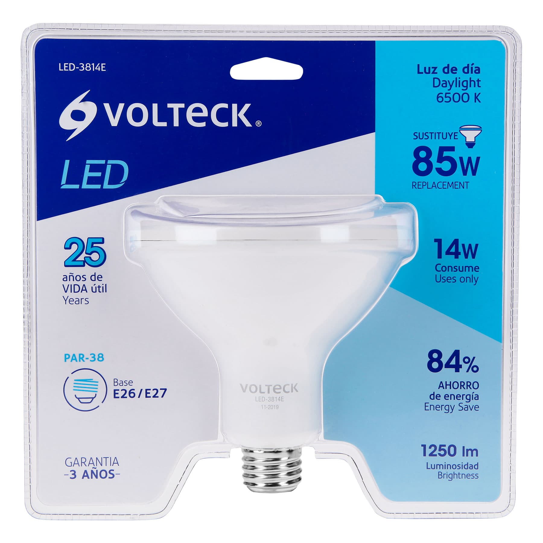 Lámpara de LED, PAR 38, 14 W, luz de día