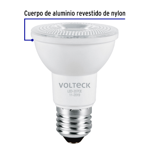Lámpara de LED, PAR 20, 7 W, luz cálida