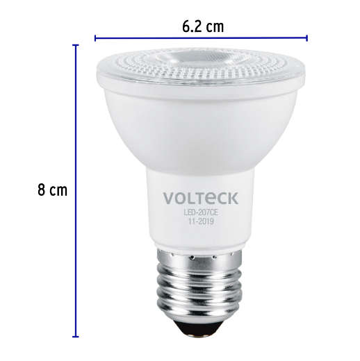 Lámpara de LED, PAR 20, 7 W, luz cálida