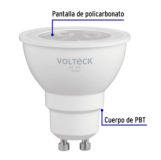Lámpara de LED, MR16, GU10, 4 W, luz de día