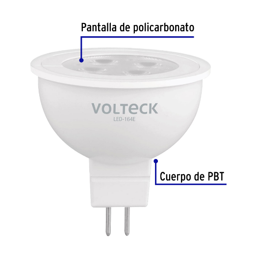 Lámpara de Led, MR16, 127V, 4 W, luz de día