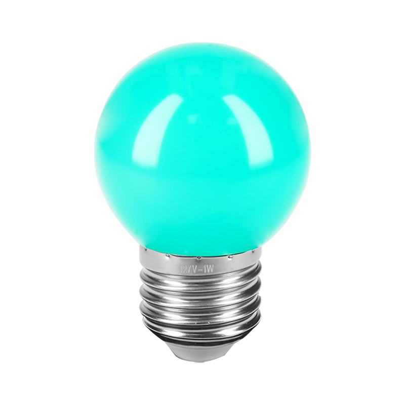 Lámpara de LED, G45, 127 V, 1 W, verde