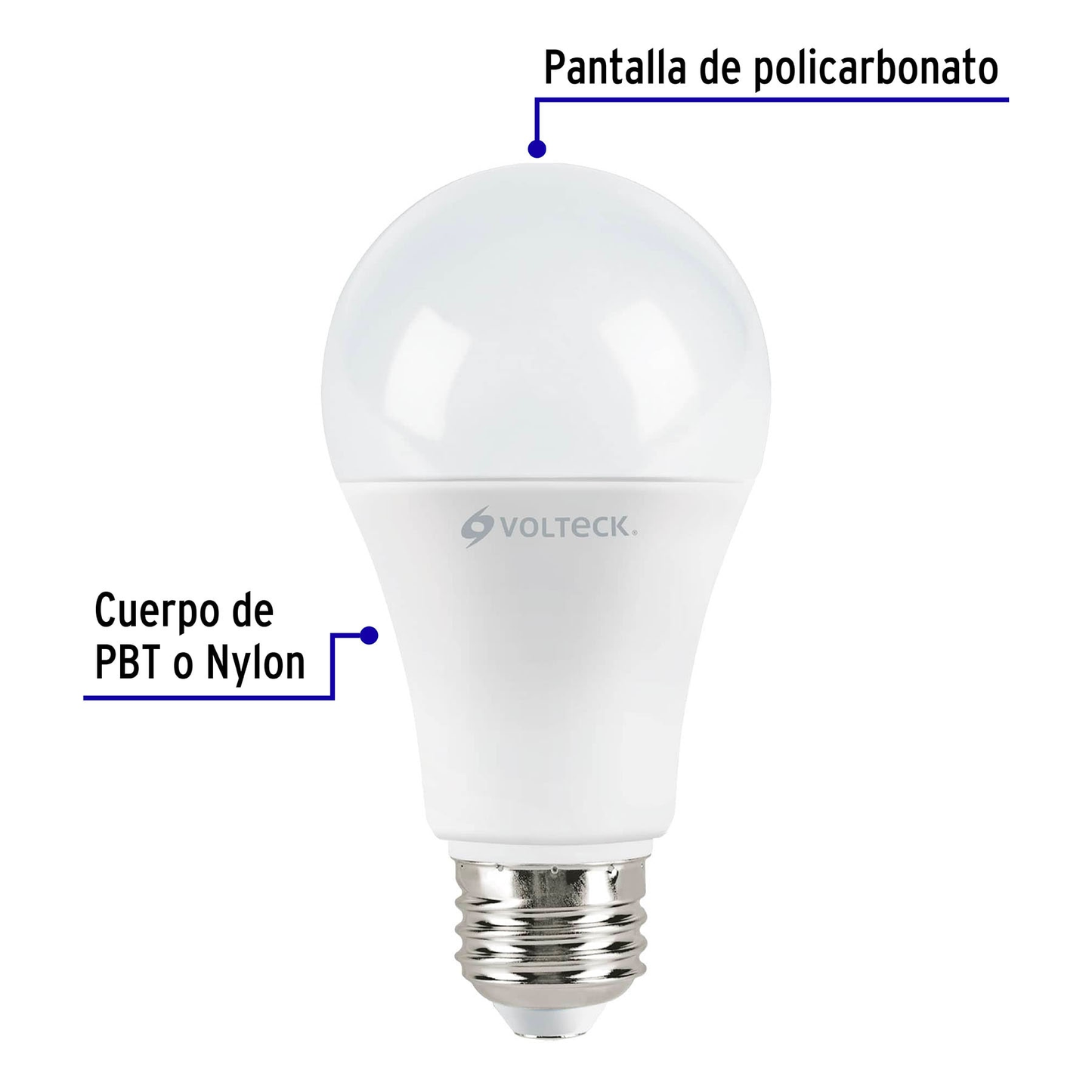 Lámpara de LED, bulbo estándar, A19, 14 W, luz de día