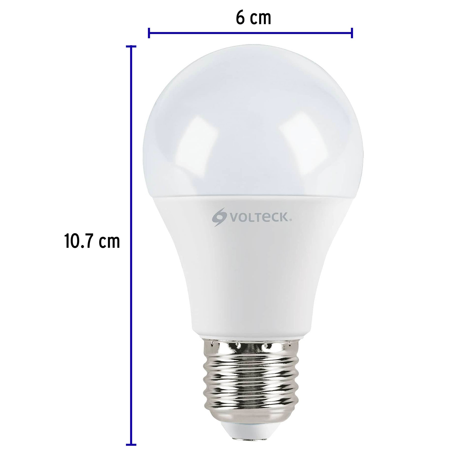 Lámpara de LED, A19, 9W, E27, luz de día, 4 piezas en caja